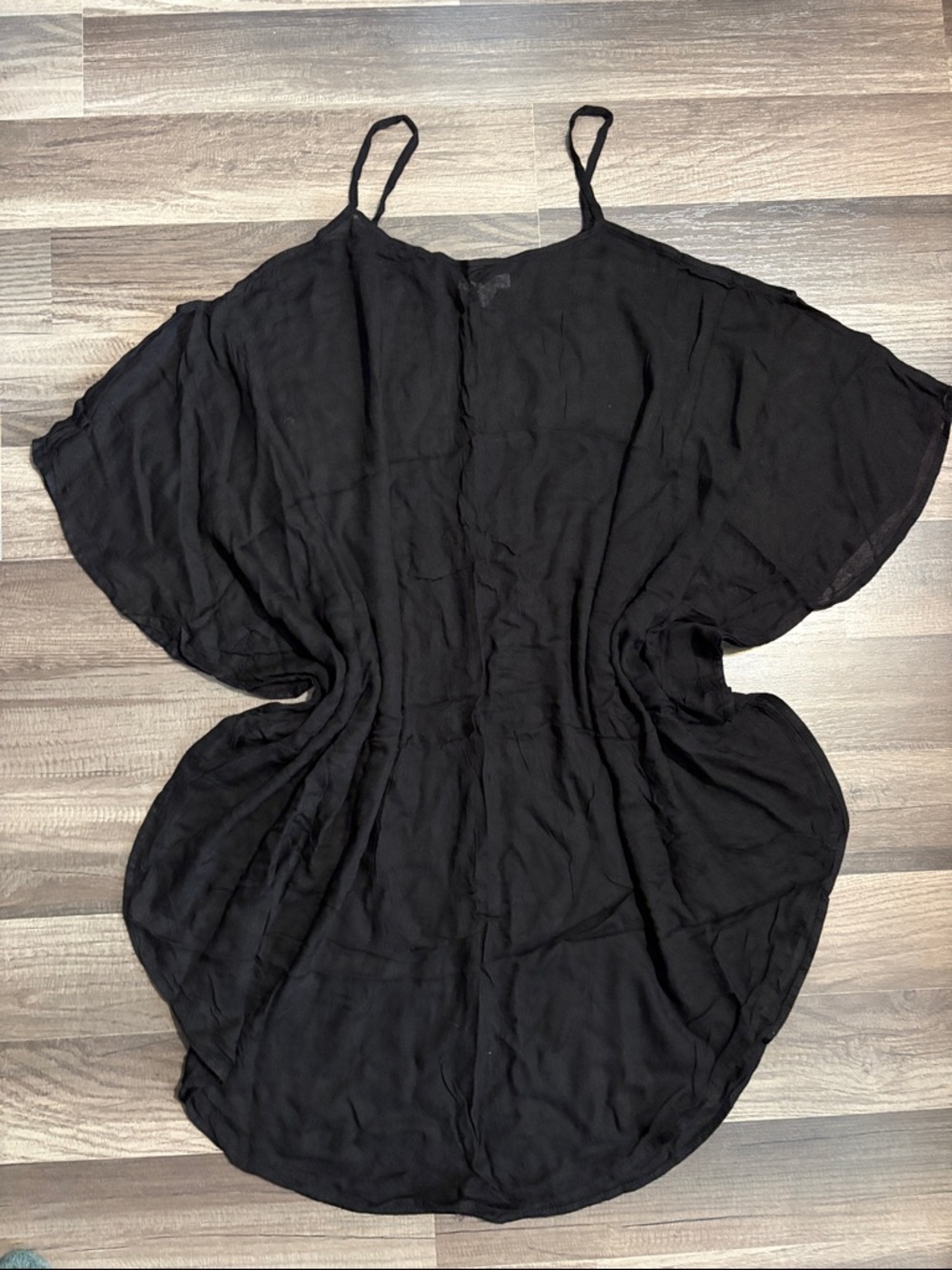 🍂3 for $15🍂 Black Sheer Open Shoulder Swim Cover-up Dress
